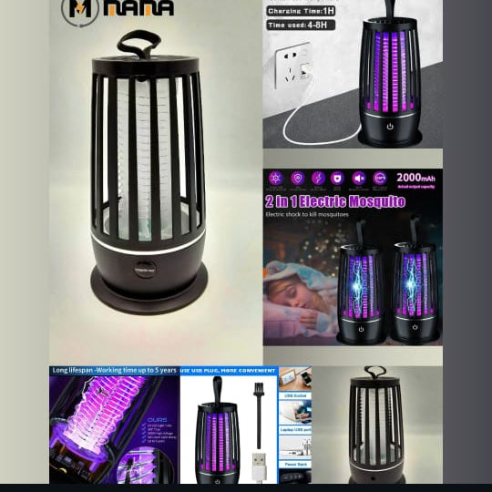 Portable Electric USB Mosquito Killer Safe Non-Toxic With Night Light